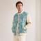 Custom Tie-Dye Varsity Jacket With Cream Sleeves