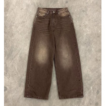 Custom Vintage Green Wash Baggy Fit Jeans