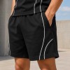 Custom Contrast Logo Tee And Shorts Set