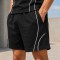 Custom Contrast Logo Tee And Shorts Set