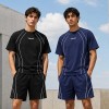 Custom Contrast Logo Tee And Shorts Set