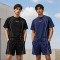 Custom Contrast Logo Tee And Shorts Set