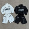 Custom Contrast Logo Nylon Tracksuit Set