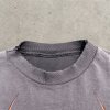 Custom Vintage Wash Flame Graphic Long Sleeve Tee