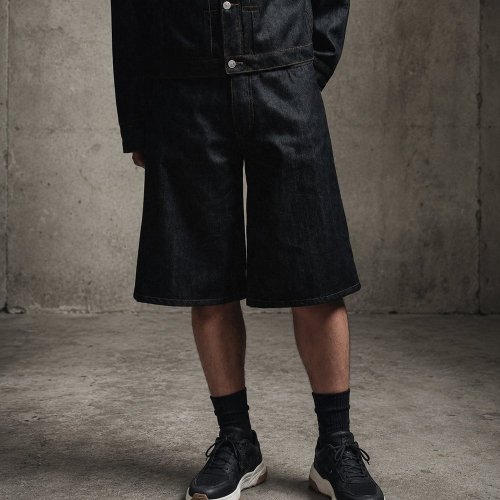 Custom Vintage Wash Baggy Denim Shorts