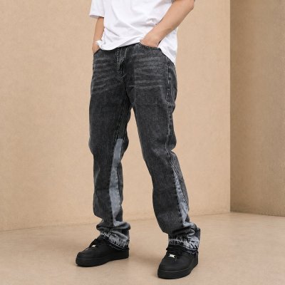 Custom Vintage Grey Wash Baggy Fit Jeans