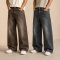 Custom Vintage Green Wash Baggy Fit Jeans