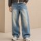 Custom Vintage Green Wash Baggy Fit Jeans