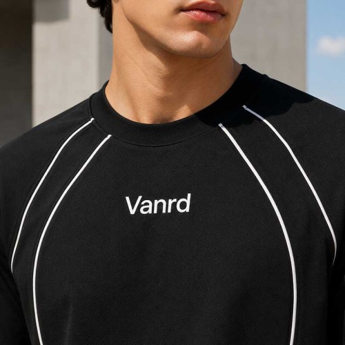 Custom Contrast Logo Tee And Shorts Set