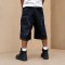 Custom Contrast Logo Denim Cargo Shorts