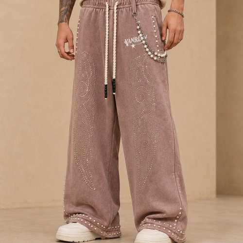 Custom Velour Rhinestone Tracksuit Set