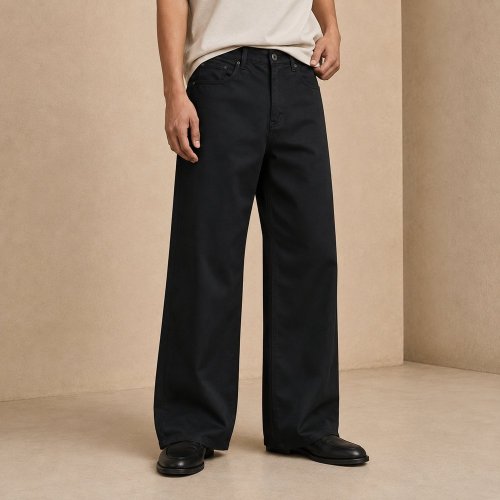 Custom Baggy Chino Pants With Side Stripe