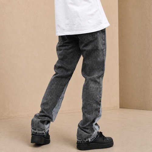 Custom Vintage Grey Wash Baggy Fit Jeans