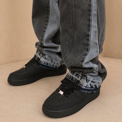 Custom Vintage Grey Wash Baggy Fit Jeans
