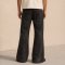 Custom Black Wash Distressed Straight Leg Jeans