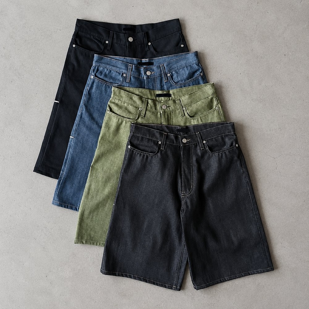 Custom Vintage Wash Baggy Denim Shorts