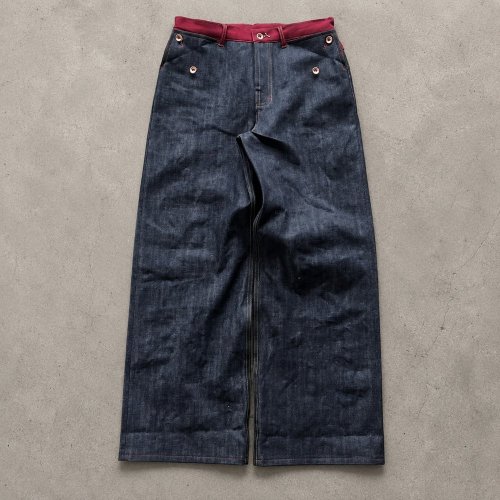 Custom Indigo Wash Baggy Fit Denim Jeans