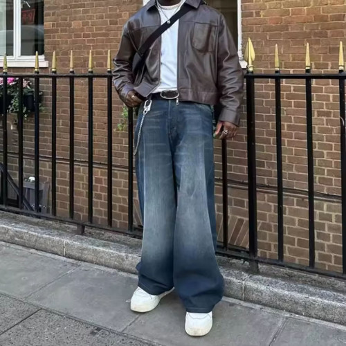 Washed Black Baggy Cargo Jeans