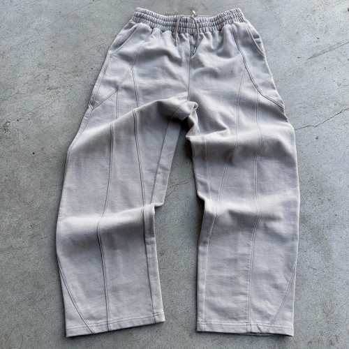 Purple Rhinestone Embellished Sweatpants