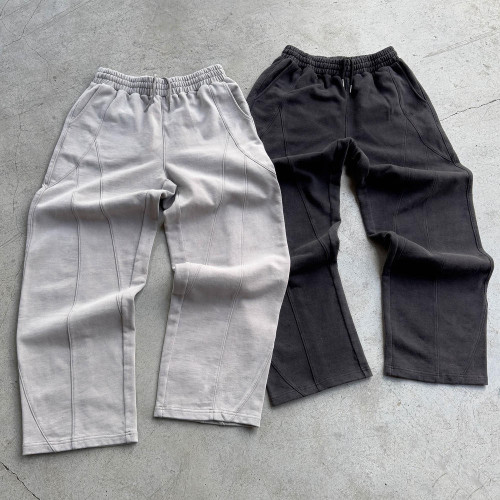 Purple Rhinestone Embellished Sweatpants