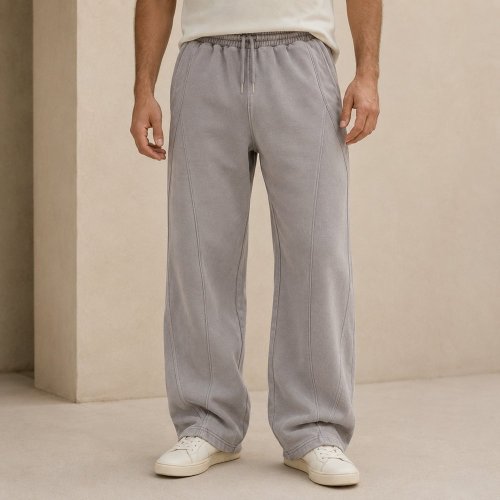 Purple Rhinestone Embellished Sweatpants