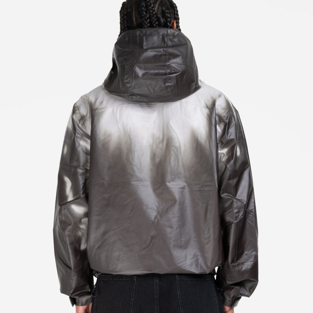 Black Heat-Reactive Thermochromic Hooded Jacket