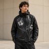 Black Heat-Reactive Thermochromic Hooded Jacket