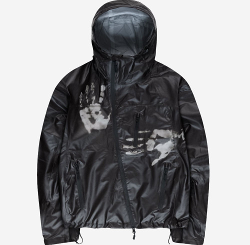 Black Heat-Reactive Thermochromic Hooded Jacket