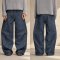 Dark Indigo Baggy Wide-Leg Jeans