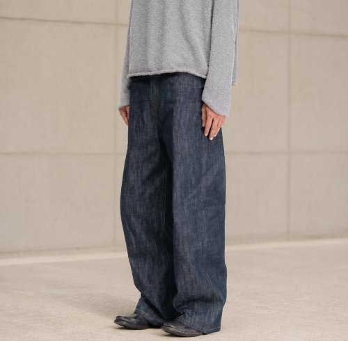 Dark Indigo Baggy Wide-Leg Jeans