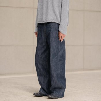 Dark Indigo Baggy Wide-Leg Jeans