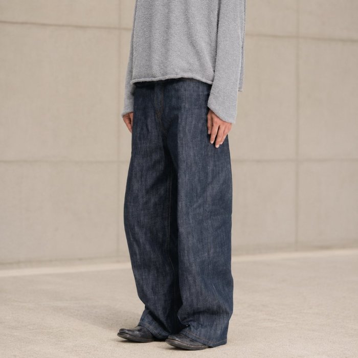 Dark Indigo Baggy Wide-Leg Jeans