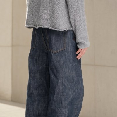 Dark Indigo Baggy Wide-Leg Jeans