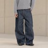 Dark Indigo Baggy Wide-Leg Jeans