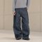 Dark Indigo Baggy Wide-Leg Jeans