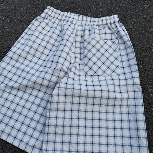 Light Blue Windowpane Plaid Hooded Windbreaker Jacket