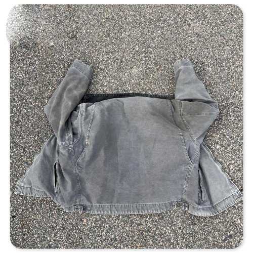 Vintage Grey Washed Canvas Chore Jacket
