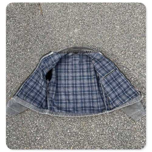 Vintage Grey Washed Canvas Chore Jacket