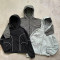 3-Tone Colorblock Hooded Windbreaker with Reflective Piping