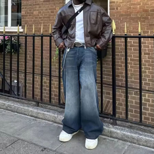 Washed Black Baggy Cargo Jeans