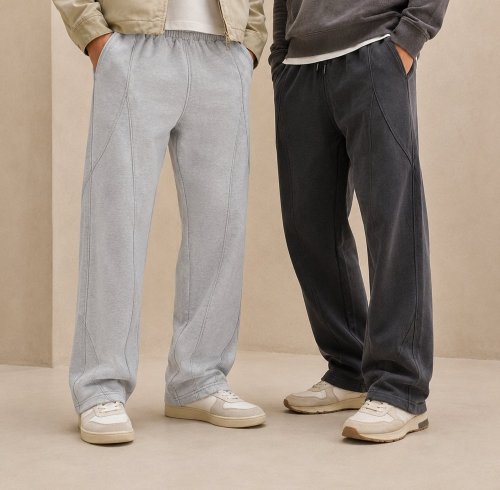 Purple Rhinestone Embellished Sweatpants
