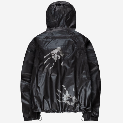 Black Heat-Reactive Thermochromic Hooded Jacket