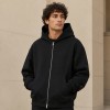 Cream and Charcoal Color Block Plaid Pullover Hoodie