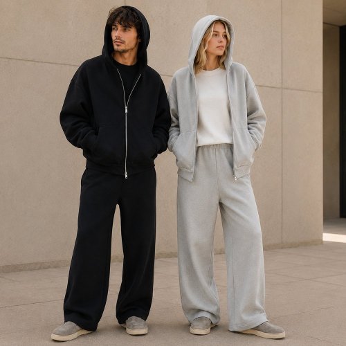 Cream and Charcoal Color Block Plaid Pullover Hoodie