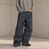 Dark Indigo Baggy Wide-Leg Jeans