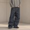 Dark Indigo Baggy Wide-Leg Jeans