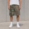 Camo and Leopard Colorblock Mid-Length Shorts