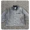 Vintage Grey Washed Canvas Chore Jacket