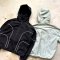 3-Tone Colorblock Hooded Windbreaker with Reflective Piping