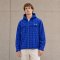 Royal Blue and Mustard Yellow Plaid Zip-Up Hoodie